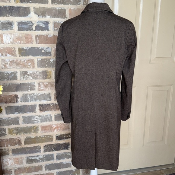 Vintage Rafaella Brown Tweed Fabric Coat Elegant Suit Jacket Size 8 - Picture 9 of 10